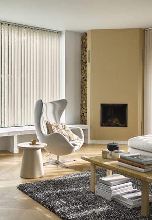 Beige gardiner: flexibla Lamellgardiner